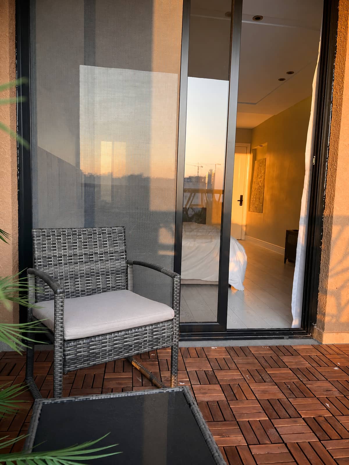 Private balcony attached to the Rihab studio